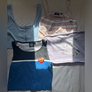 Set of 4 Cropped Tank Tops